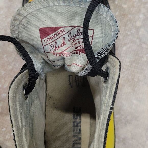 CONVERSE MENS HAND PAINTED ART FLAMES CHUCK TAYLORS SNEAKERS SIZE 5 - Picture 2 of 9